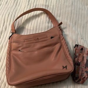 Lug vegan leather crossbody purse